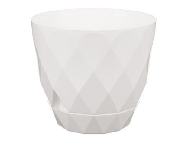 Горшок для цветов Laurel D145 мм, 1.3 л с поддоном (белый)